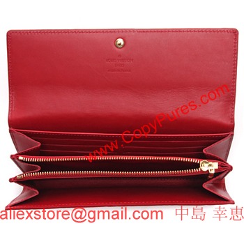 ルイヴィトン モノグラム ヴェルニ レイユール ポルトフォイユ・サラ 長財布 ポム・ダムール M91716 【2012年春夏新作】 